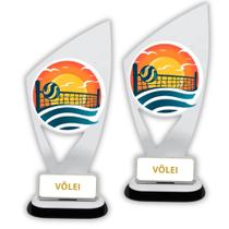 Kit Troféu em Acrílico, Troféu Personalizado em Adesivo, Kit 5 Unidades, 21 cm Altura, Modalidades