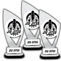 Kit Troféu em Acrílico, Troféu Personalizado em Adesivo, Kit 5 Unidades, 21 cm Altura, Modalidades