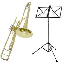 Kit Trombone de Pisto Tenor TB 200PD New York + Estante de Partitura S2