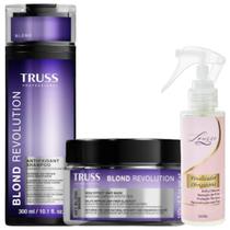 Kit Truss Blond Revolution Shampoo 300ml + Máscara 180g + Finalizador Obrigatório Lourre 120ml