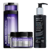 Kit Truss Blond Revolution - Shampoo 300ml + Máscara 180g + Night Spa 250ml