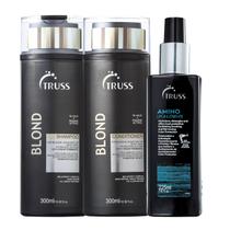 Kit Truss Blond - Shampoo 300ml + Condicionador 300ml + Finalizador Amino 225ml Kit Truss Blond - Shampoo 300ml + Condicionador 300ml + Finalizador Amino 225ml
