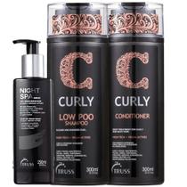 Kit Truss Curly Night Low Poo Cabelos Cacheados (3 Produtos)