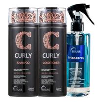 Kit Truss Curly - Shampoo 300ml + Condicionador 300ml + Frizz Zero 260ml Kit Truss Curly - Shampoo 300ml + Condicionador 300ml + Frizz Zero 260ml