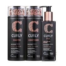 Kit Truss Curly - Shampoo 300ml + Condicionador 300ml + Leave-in Fix 250ml Kit Truss Curly - Shampoo 300ml + Condicionador 300ml + Leave-in Fix 250ml