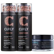 Kit Truss Curly - Shampoo 300ml + Condicionador 300ml + Máscara Specific 180g