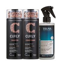 Kit Truss Curly - Shampoo 300ml + Condicionador 300ml + Uso Obrigatório 260ml Kit Truss Curly - Shampoo 300ml + Condicionador 300ml + Uso Obrigatório 260ml