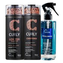 Kit Truss Curly - Shampoo Low-Poo 300ml + Condicionador 300ml + Frizz Zero 260ml Kit Truss Curly - Shampoo Low-Poo 300ml + Condicionador 300ml + Frizz Zero 260ml