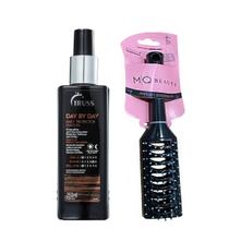 Kit truss day by day leave-in 250ml e mq escova beauty madeira basic daily wood Kit truss day by day leave-in 250ml e mq escova beauty madeira basic daily wood