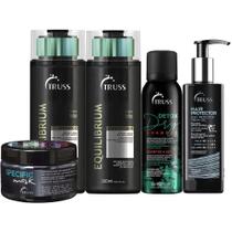 Kit truss equilibrium + hair protector + dry shampoo a seco 5 produtos