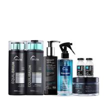 Kit Truss Equilibrium Shampoo Condicionador Night Spa Frizz Zero Shock Repair e Truss Specifc Máscara (6 produtos)