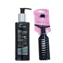Kit truss finish hair protector leave-in 250ml e mq escova beauty madeira basic daily wood