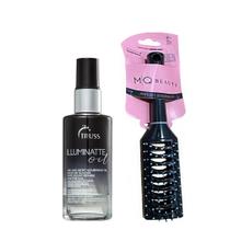 Kit truss illuminatte oil reparador de pontas 60ml e mq escova beauty madeira basic daily wood