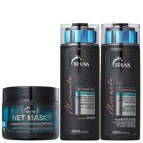 Kit Truss Miracle - Shampoo 300ml + Condicionador 300ml + Net Mask 550g