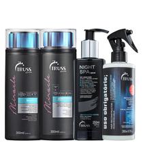 Kit Truss Miracle - Shampoo 300ml + Condicionador 300ml + Night Spa 250ml + Uso Obrigatório Spray 260ml