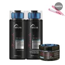 Kit truss miracle shampoo + cond + máscara + chapinha 4 itens