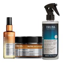 Kit Truss Nutri Infusion - Óleo 60ml + Máscara 180g + Uso Obrigatório Spray 260ml Kit Truss Nutri Infusion - Óleo 60ml + Máscara 180g + Uso Obrigatório Spray 260ml