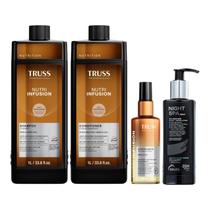 Kit Truss Nutri Infusion - Shampoo 1L + Condicionador 1L + Óleo 60ml + Night Spa 250ml Kit Truss Nutri Infusion - Shampoo 1L + Condicionador 1L + Óleo 60ml + Night Spa 250ml