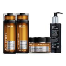 Kit Truss Nutri Infusion - Shampoo 300ml + Condicionador 300ml + Máscara 180g + Night Spa 250ml