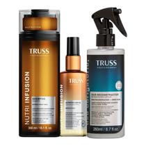 Kit Truss Nutri Infusion - Shampoo 300ml + Óleo 60ml + Uso Obrigatório Spray 260ml Kit Truss Nutri Infusion - Shampoo 300ml + Óleo 60ml + Uso Obrigatório Spray 260ml