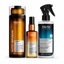 Kit TRUSS Nutri Infusion Shampoo 300ml Óleo Nutritivo 60ml Uso Obrigatório 260ml Reconstrução e Brilho