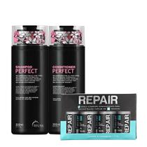 Kit Truss Perfect Shampoo Condicionador Shock Repair (6 produtos)