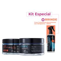 Kit Truss Specific Miracle Summer Máscara Capilar e Uso Obrigatório Tratamento Reconstrutor (3 produtos)