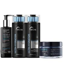 Kit Truss Ulltra Hydration - Shampoo 300ml + Condicionador 300ml + Night Spa 250ml + Máscara Specific 180g