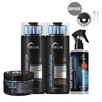 Kit truss ultra hydration home care com ring light - 5 itens