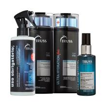 Kit Truss Ultra Hydration Plus - Shampoo 300ml + Condicionador 300ml + Uso Obrigatório Spray 260 ml + Uso Obrigatório Óleo 60ml