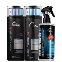 Kit Truss Ultra Hydration Plus - Shampoo 300ml + Condicionador 300ml + Uso Obrigatório Spray 260ml