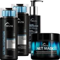 Kit Truss Ultra Hydration (Shampoo + Condicionador) + Hair Protector 250ml + Net Mask 550g