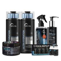 Kit truss ultra hydration + tratamento home care 6 produtos
