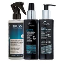 Kit Truss - Uso Obrigatório 260ml + Finalizador Amino 225ml + Hair Protector 250ml Kit Truss - Uso Obrigatório 260ml + Finalizador Amino 225ml + Hair Protector 250ml