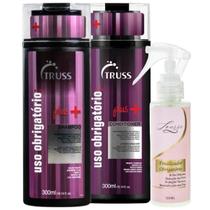Kit Truss Uso Obrigatório Plus + Shampoo + Condicionador 300ml + Finalizador Obrigatório Lourre 120ml