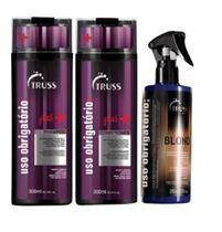 Kit truss uso obrigatorio plus+ shampoo + condicionador + uso obrigatorio blond