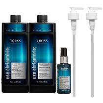 Kit TRUSS Uso Obrigatório - Shampoo 1L + Condicionador 1L + Óleo 60ml + Válvulas Pump