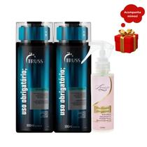 Kit Truss Uso Obrigatório Shampoo 300ml + Condicionador 300ml + Finalizador Obrigatório Lourre 120ml