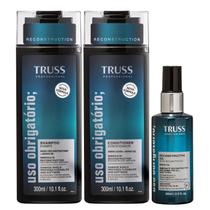 Kit TRUSS Uso Obrigatório Shampoo 300ml + Condicionador 300ml + Óleo 60ml Kit TRUSS Uso Obrigatório Shampoo 300ml + Condicionador 300ml + Óleo 60ml