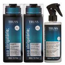 Kit TRUSS Uso Obrigatório Shampoo 300ml + Condicionador 300ml + Reconstrutor 260ml