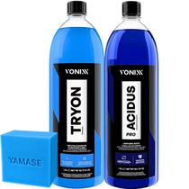 Kit Tryon e Acidus Vonixx Removedor de Sujeiras em Rodas Proteção e Renovação de Plasticos Kit Tryon e Acidus Vonixx Removedor de Sujeiras em Rodas Proteção e Renovação de Plasticos