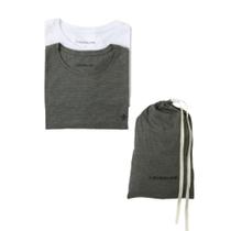 Kit tshirts lisa e listrada 13 2402 001 verde militar verde militar/branco gg