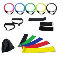 Kit Tubing 11 peças + 5 mini bands Treinamento Funcional