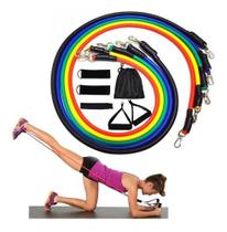 Kit Tubing Elástico 11 Itens Treinamento Funcional Pilates A