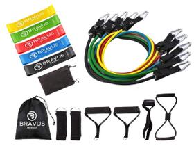Kit Tubing Premium 12 Peças + 5 Mini Bands Elastico Extensor