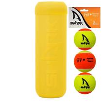 Kit Tubo Amarelo com 03 Bolas de Beach Tennis Shark Kit Tubo Amarelo com 03 Bolas de Beach Tennis Shark