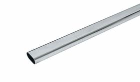 Kit Tubo Cabideiro 40 a 95cm Oval Cromado com Suportes