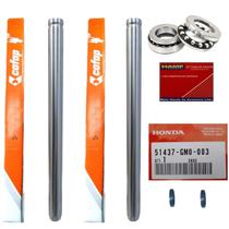 Kit Tubo + Caixa De Direção + Trava Anel Titan/ Fan 125