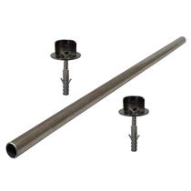 Kit Tubo De Inox 70-75Cm + Suportes Para Elevação De Grelha