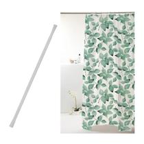 Kit Tubo Extensível 120cm + Cortina Box Poliéster 198x180cm Estampada Impermeável Uzoo